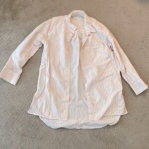 Anthropologie button down tunic length shirt